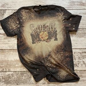 Softball Mom Bleached Unisex Tee